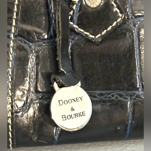 RARE Vintage Dooney & Bourke Bayou Collection Mini Satchel Blue Croc VGUC - Picture 8 of 16